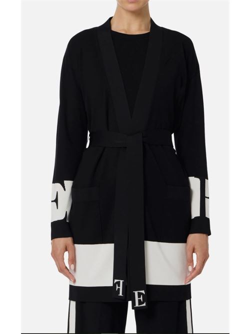 Viscose cardigan with shiny bands ELISABETTA FRANCHI | MK02S56E2.EF3